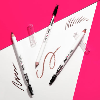 Brow-Sessive Brow Pencil, Ultra-Precise Dual Ended Spoolie Brush for Perfect Buidlable Blendable Shaping, Natural Lasting Shades for Every Brow, Cruelty-Free & Vegan - Taupe(Packaged)